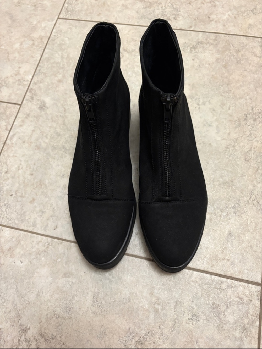 Wittner Front-Zip Black Ankle Boots